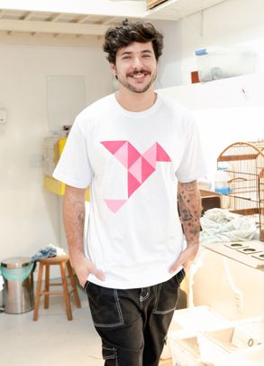 T-SHIRT BRANCA C/ ROSA VIDA LIVRE
