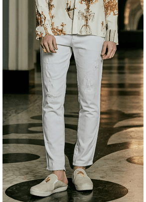 CALCA JEANS BRANCA N4