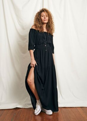 VESTIDO CAPRI CREPE PRETO