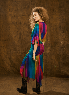 VESTIDO LAÇO PONTAS RAINBOW