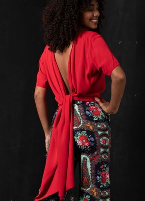 BLUSA FRAQUE VERM CREPE 8