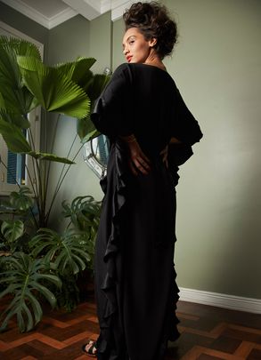 VESTIDO MYK CREPE PRETO