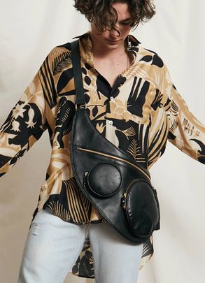 POCHETE COURO BIG PRETO