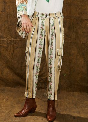 CALCA CUT LISTRA FLORAL