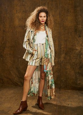 PARKA ARMY CAPUZ LISTRA FLORAL