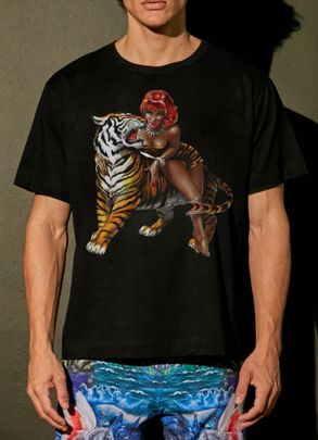 T-SHIRT SILK TIGRE